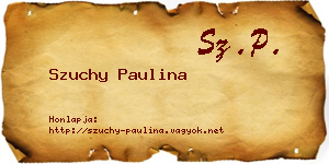 Szuchy Paulina névjegykártya